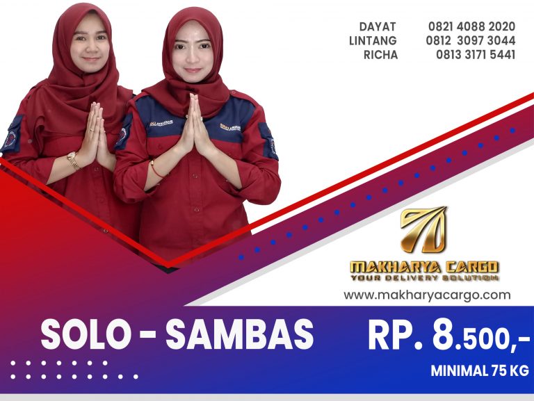 Ekspedisi Solo Sambas Gratis Jemput Barang 2021
