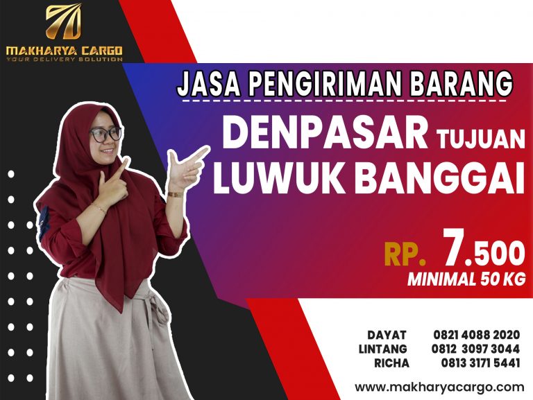 Jasa Pengiriman Barang Denpasar Luwuk Banggai Rp7500 gratis jemput barang