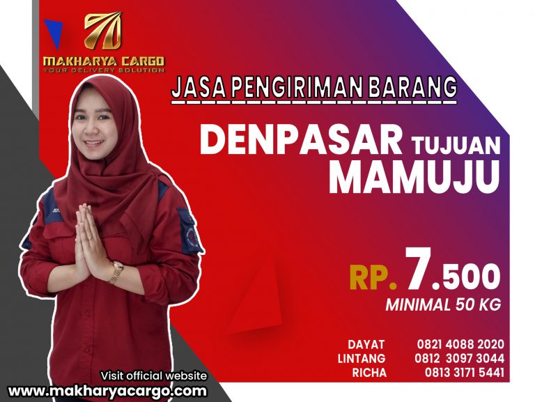 Jasa Pengiriman Barang Denpasar Mamuju Rp7500 gratis jemput barang