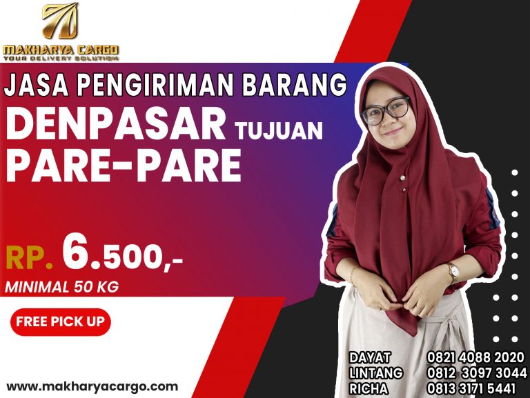 Jasa Pengiriman Barang Denpasar Pare-Pare Rp6500 gratis jemput barang