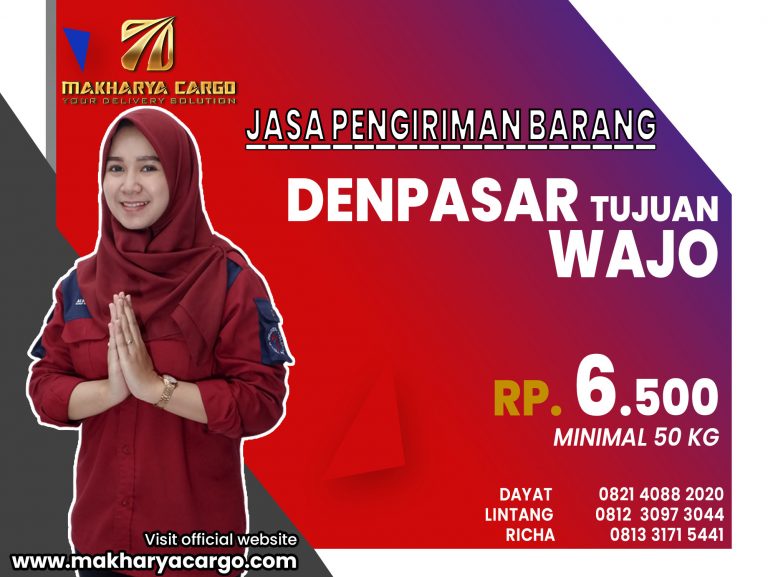 Jasa Pengiriman Barang Denpasar Wajo Rp6500 gratis jemput barang