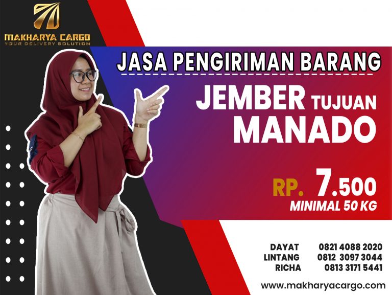 Jasa Pengiriman Barang Jember Manado Gratis Jemput Barang 2021
