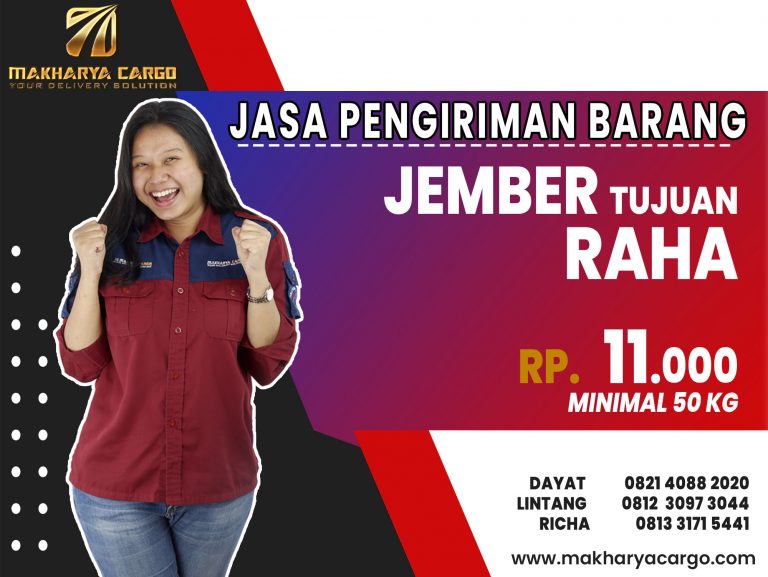 Jasa Pengiriman Barang Jember Raha Gratis Jemput Barang 2021