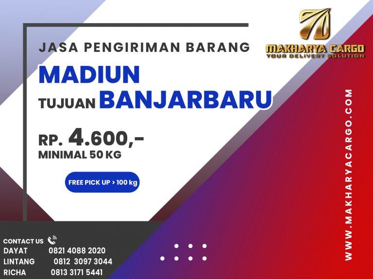 Jasa Pengiriman Barang Madiun Banjarbaru Gratis Jemput Barang 2021