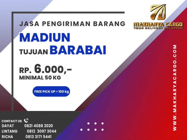 Jasa Pengiriman Barang Madiun Barabai Gratis Jemput Barang 2021