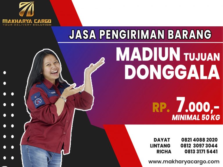 Jasa Pengiriman Barang Madiun Donggala Rp7000 gratis jemput barang