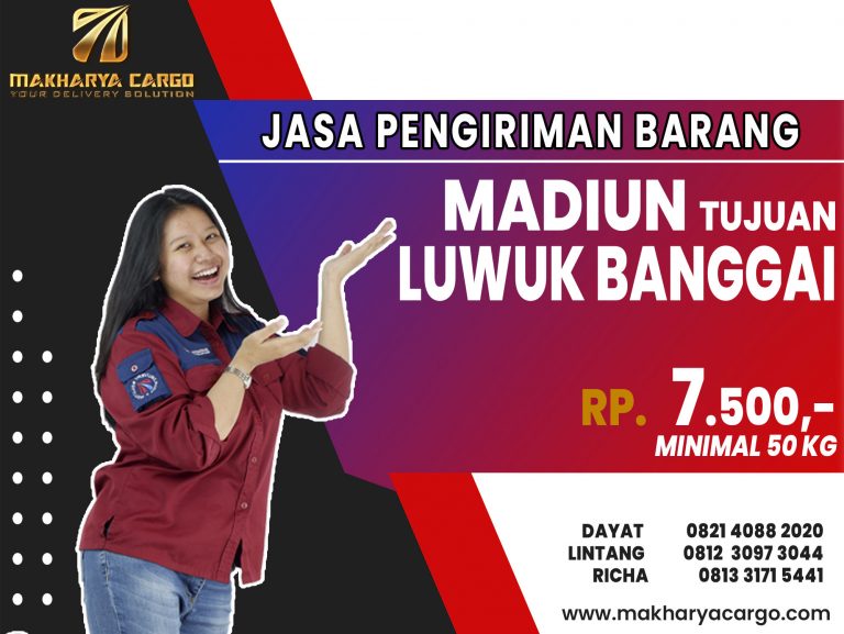 Jasa Pengiriman Barang Madiun Luwuk Banggai Rp7500 gratis jemput barang