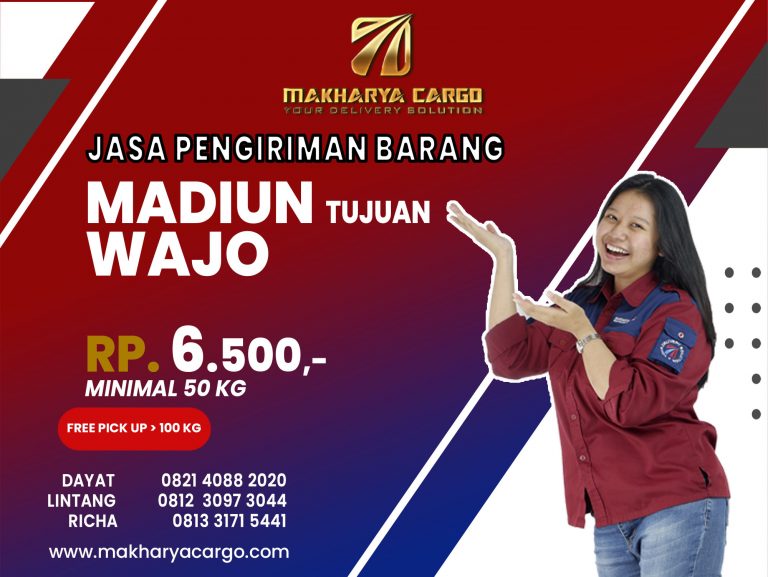 Jasa Pengiriman Barang Madiun Wajo Rp6500 gratis jemput barang