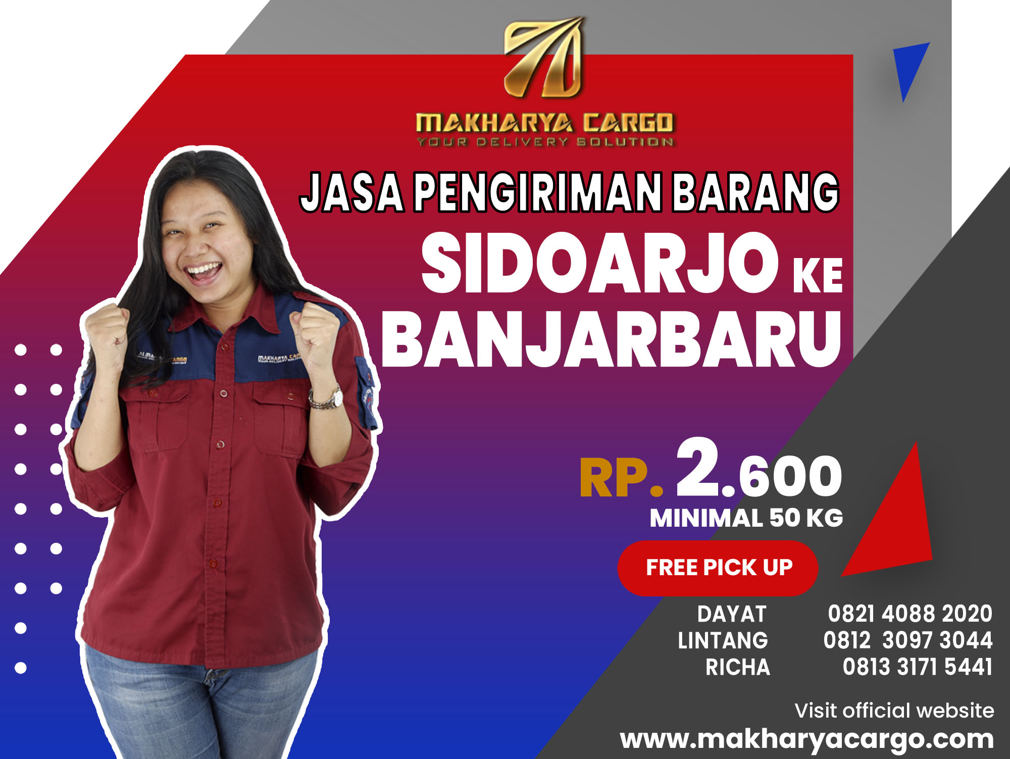 Jasa Pengiriman Barang Sidoarjo Banjarbaru