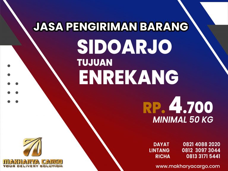 Jasa Pengiriman Barang Sidoarjo Enrekang Rp4700 gratis jemput barang