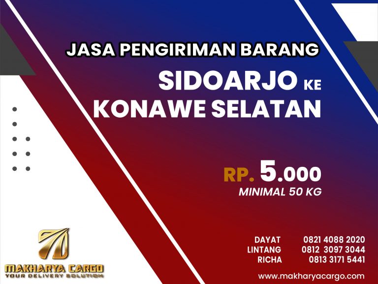 Jasa Pengiriman Barang Sidoarjo KonaweSelatan Gratis Jemput Barang 2021