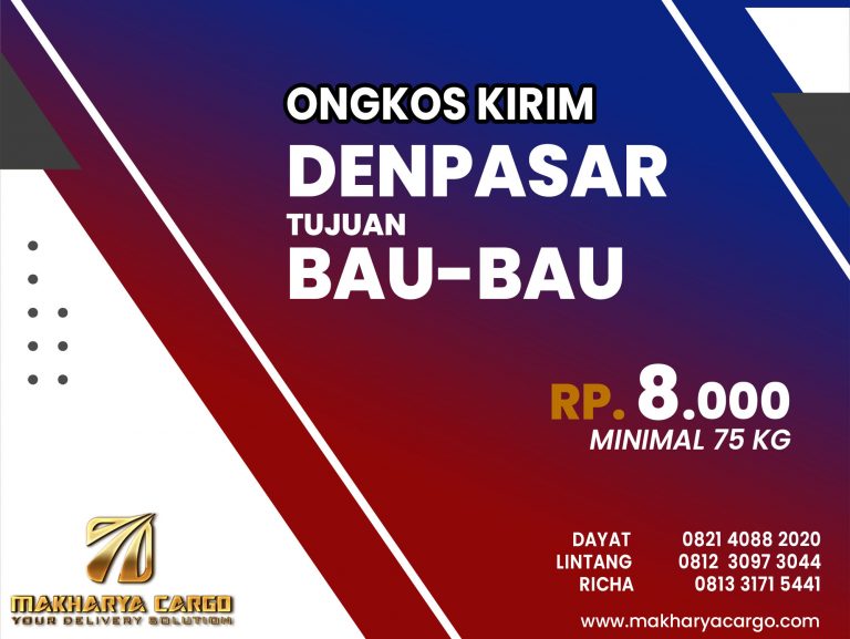 Ongkos Kirim Denpasar Bau-Bau Gratis Jemput Barang 2021