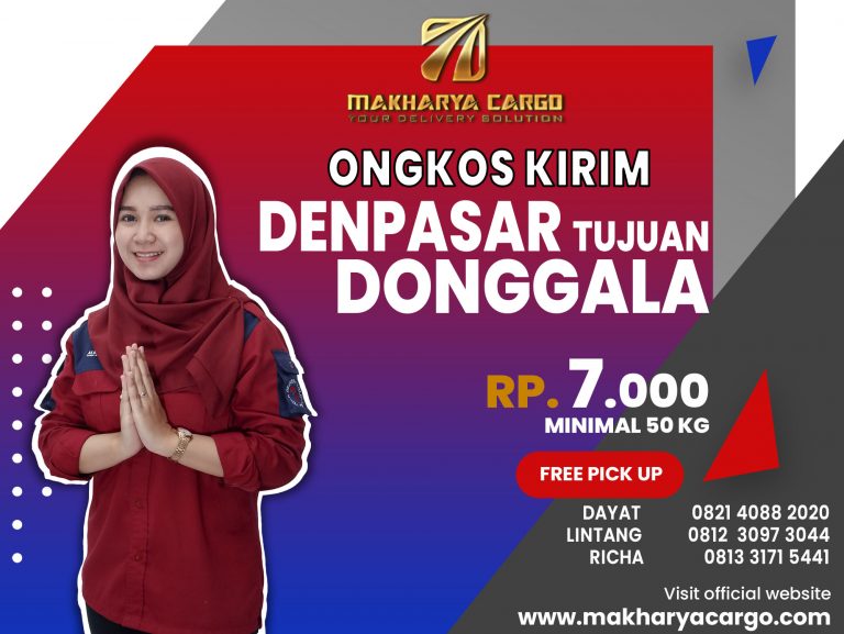 Ongkos Kirim Denpasar Donggala Rp7000 gratis jemput barang