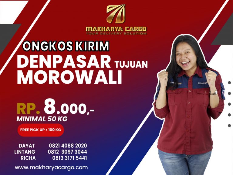 Ongkos Kirim Denpasar Morowali Rp8000 gratis jemput barang