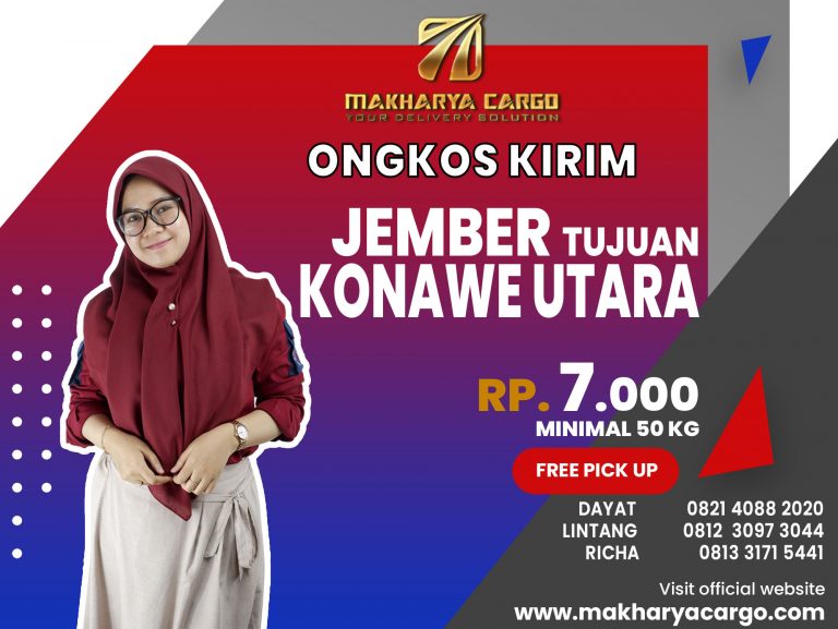 Ongkos Kirim Jember Konawe Utara Gratis Jemput Barang 2021
