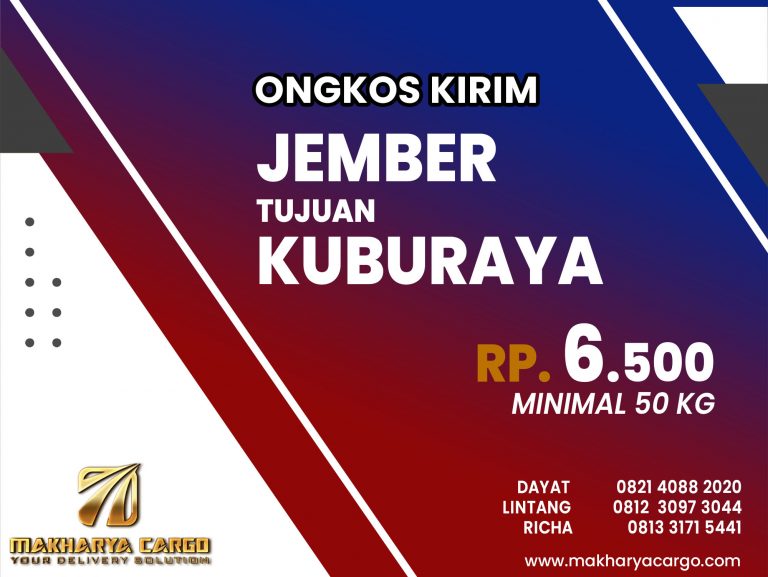 Ongkos Kirim Jember Kuburaya Gratis Jemput Barang 2021