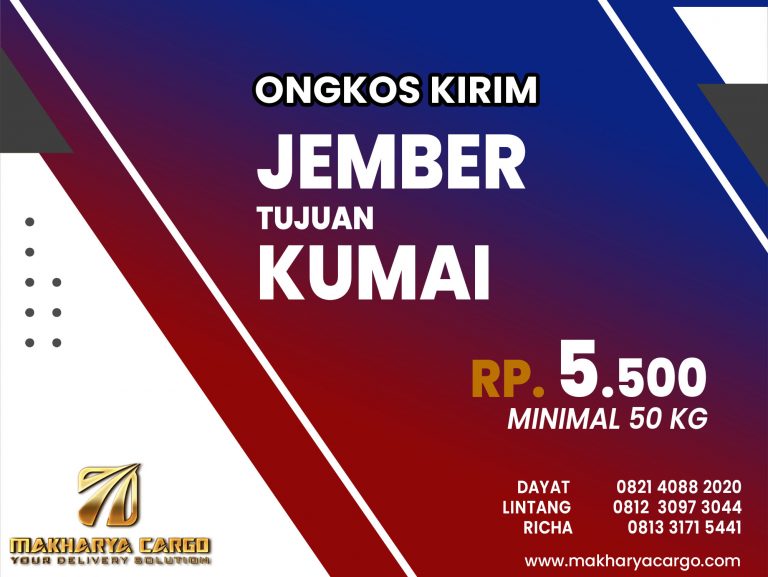 Ongkos Kirim Jember Kumai Gratis Jemput Barang 2021