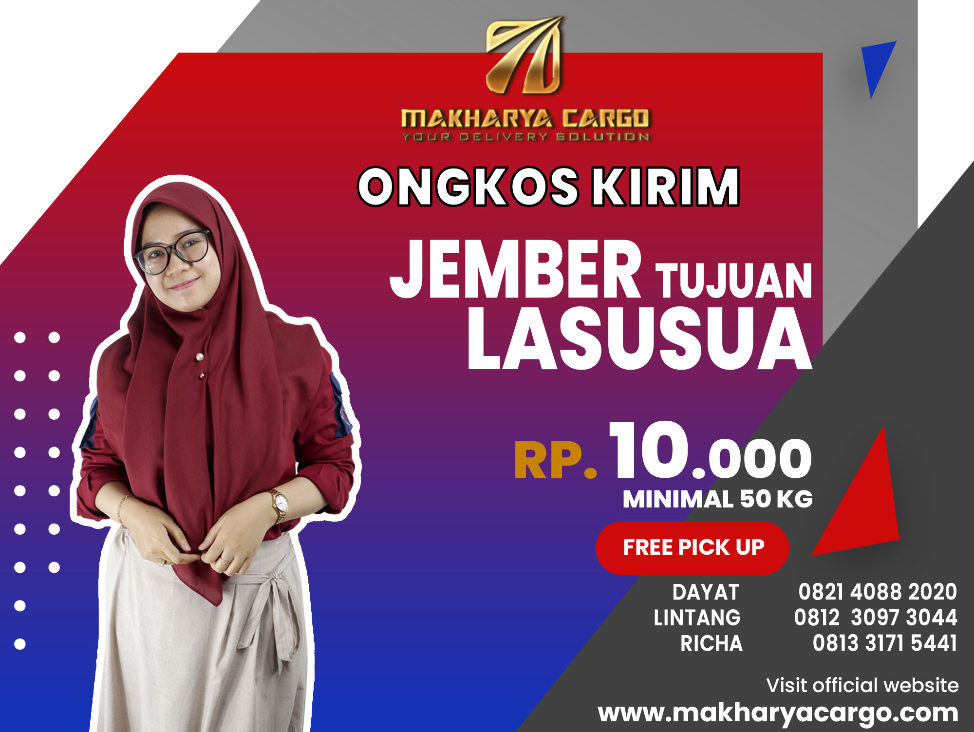 Ongkos Kirim Jember Lasusua