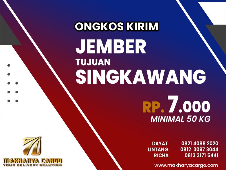 Ongkos Kirim Jember Singkawang Gratis Jemput Barang 2021
