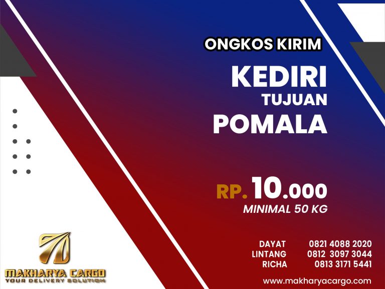 Ongkos Kirim Kediri Pomala Gratis Jemput Barang 2021
