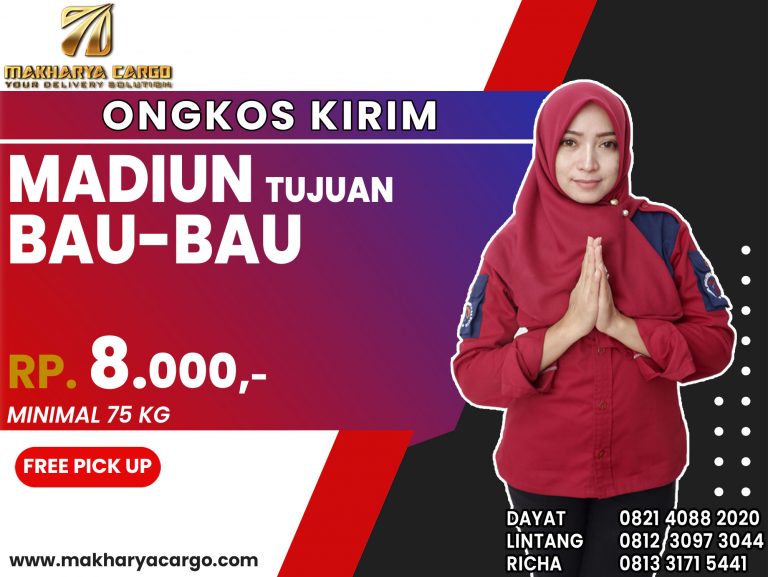Ongkos Kirim Madiun Bau-Bau Gratis Jemput Barang 2021