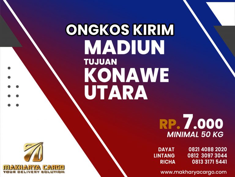 Ongkos Kirim Madiun Konawe Utara Gratis Jemput Barang 2021