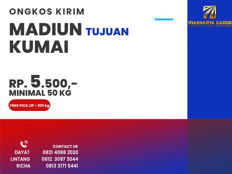 Ongkos Kirim Madiun Kumai Gratis Jemput Barang 2021