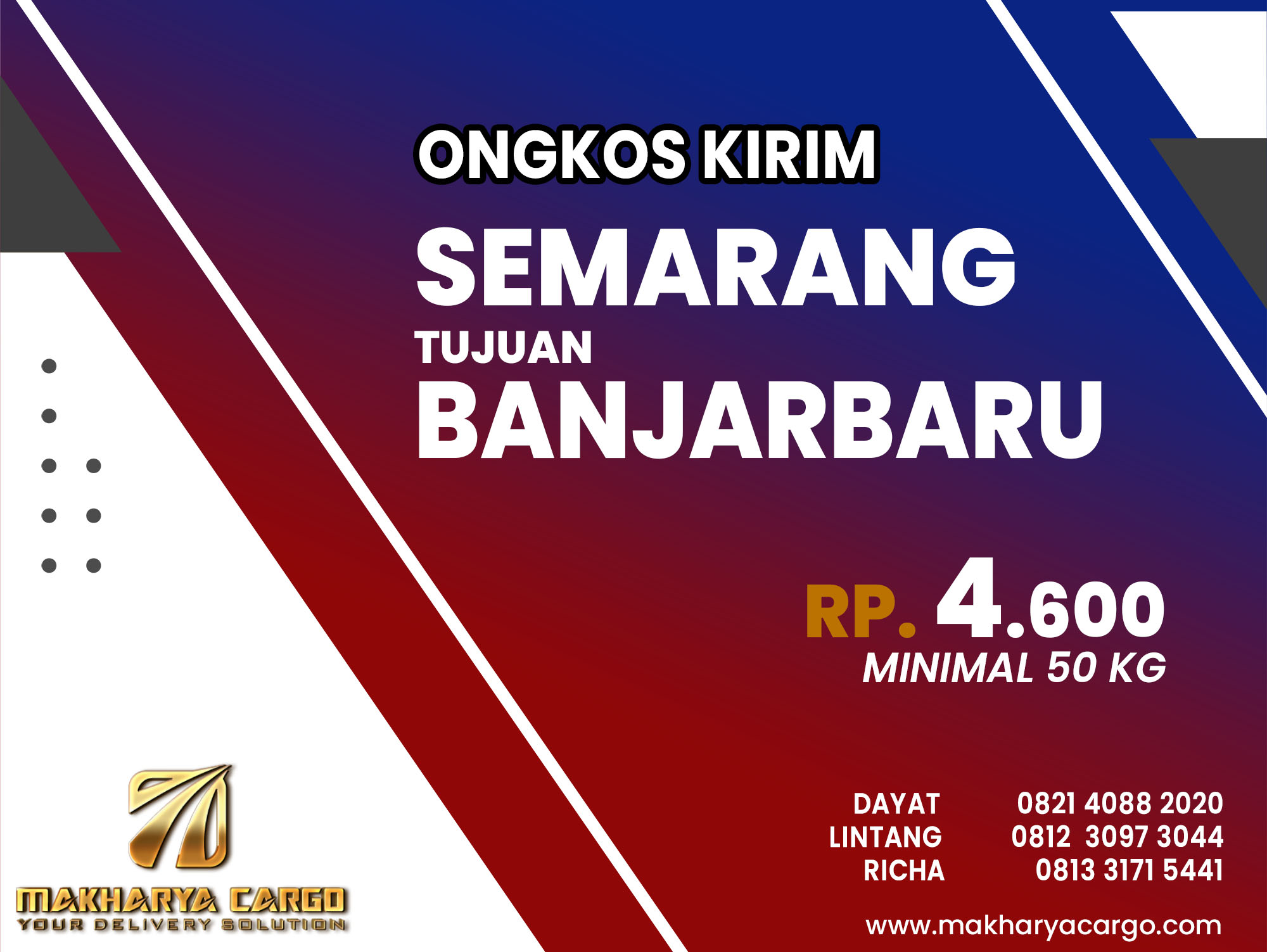 Ongkos Kirim Semarang Banjarbaru
