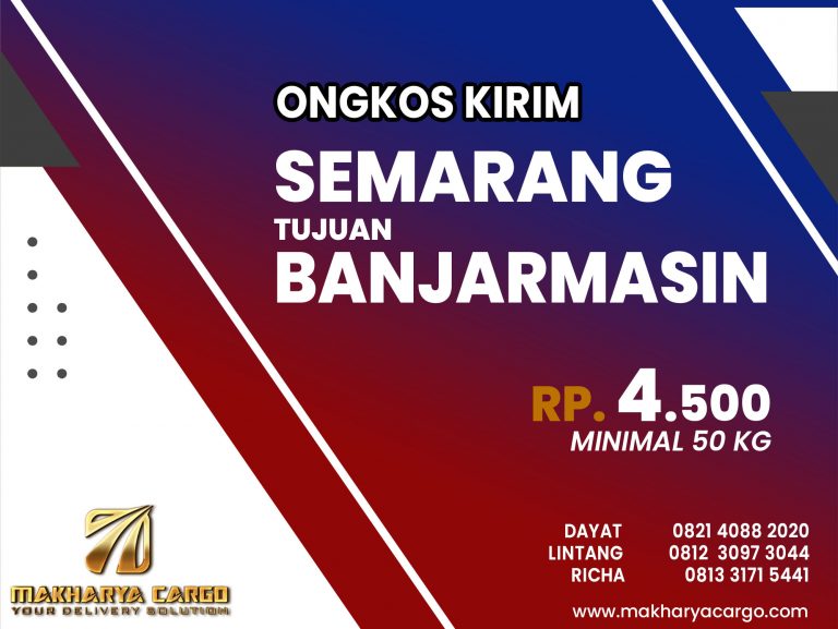 Ongkos Kirim Semarang Banjarmasin Gratis Jemput Barang 2021