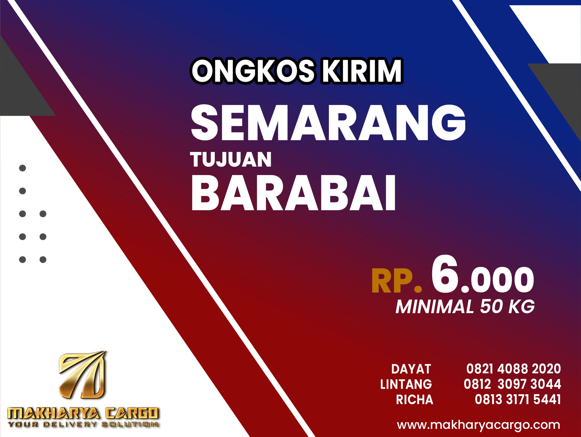 Ongkos Kirim Semarang Barabai