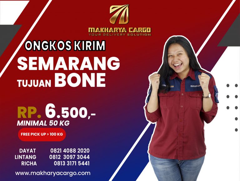 Ongkos Kirim Semarang Bone Rp6500 gratis jemput barang