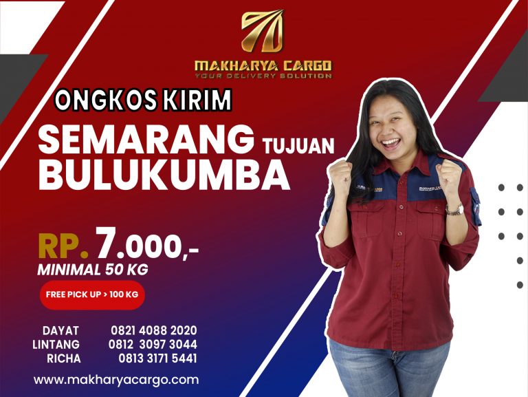 Ongkos Kirim Semarang Bulukumba Rp7000 gratis jemput barang