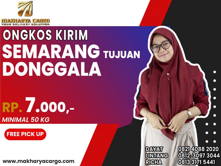 Ongkos Kirim Semarang Donggala Rp7000 gratis jemput barang