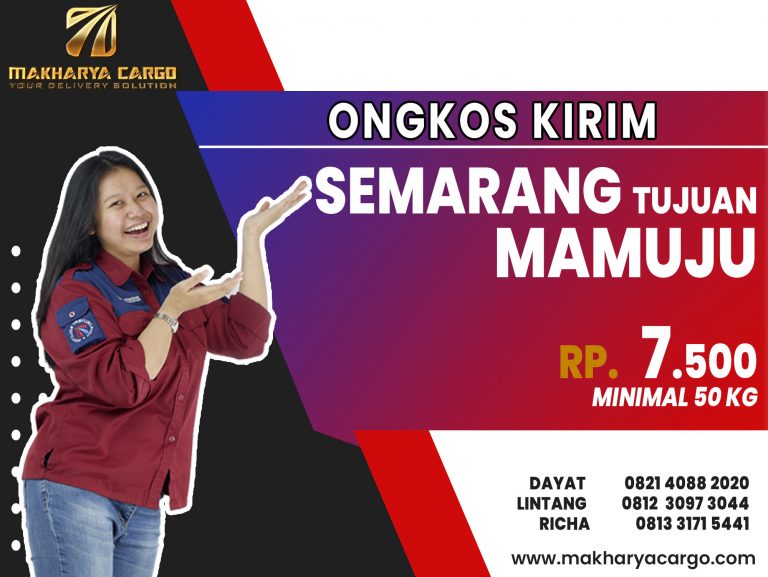 Ongkos Kirim Semarang Mamuju Rp7500 gratis jemput barang