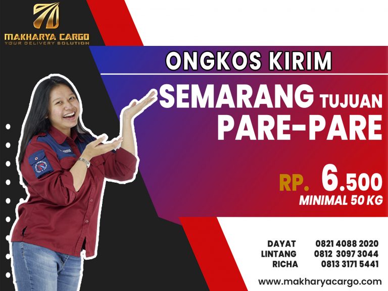 Ongkos Kirim Semarang Pare-Pare Rp6500 gratis jemput barang