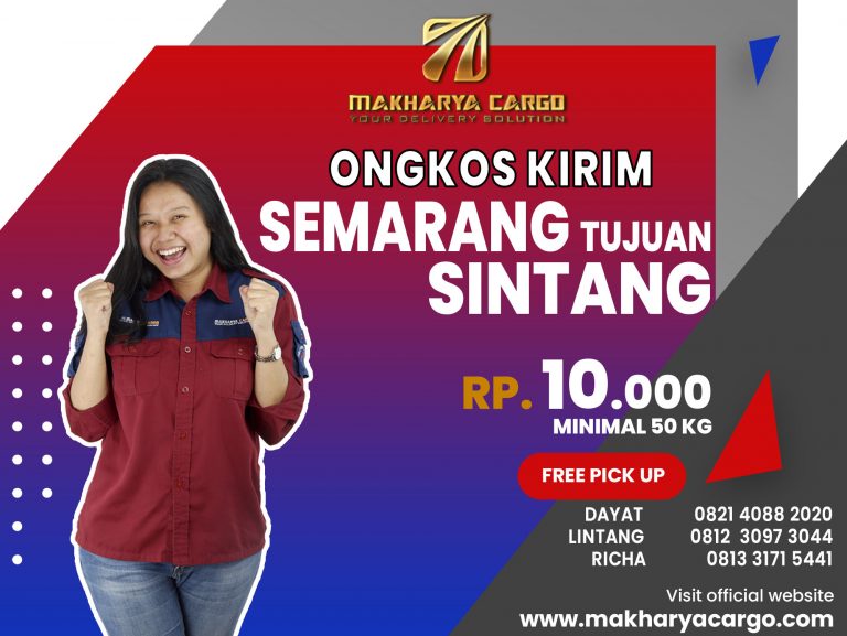 Ongkos Kirim Semarang Sintang Rp10,000 gratis jemput barang