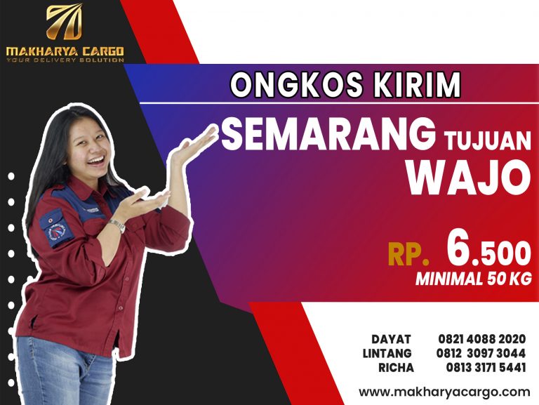 Ongkos Kirim Semarang Wajo Rp6500 gratis jemput barang