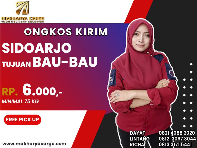 Ongkos Kirim Sidoarjo Bau-Bau Gratis Jemput Barang 2021