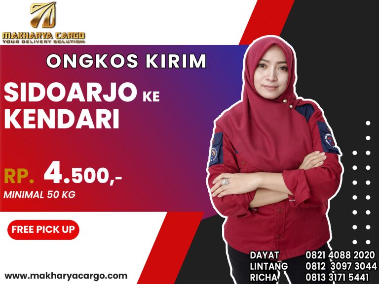 Ongkos Kirim Sidoarjo Kendari Gratis Jemput Barang 2021