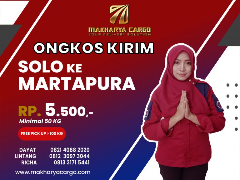 Ongkos Kirim Solo Martapura Gratis Jemput Barang 2021