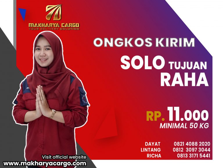 Ongkos Kirim Solo Raha Gratis Jemput Barang 2021
